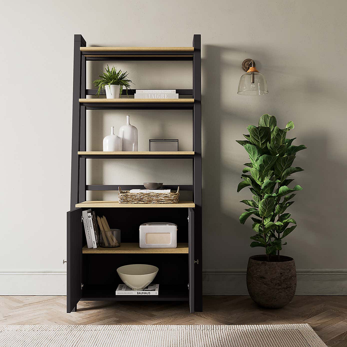Olney Storage Ladder Shelf Stone