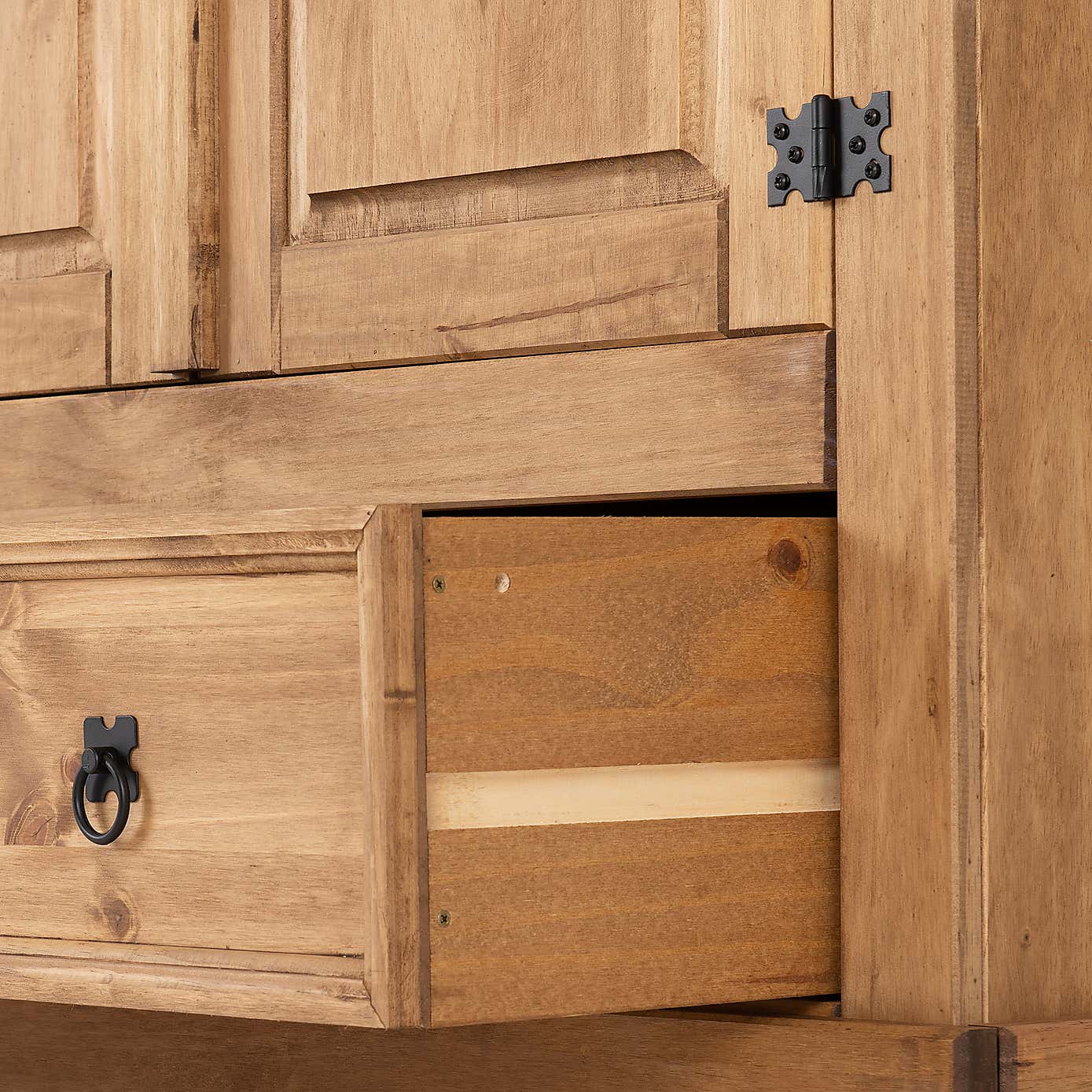 Corona Pine 2 Door 1 Drawer Wardrobe