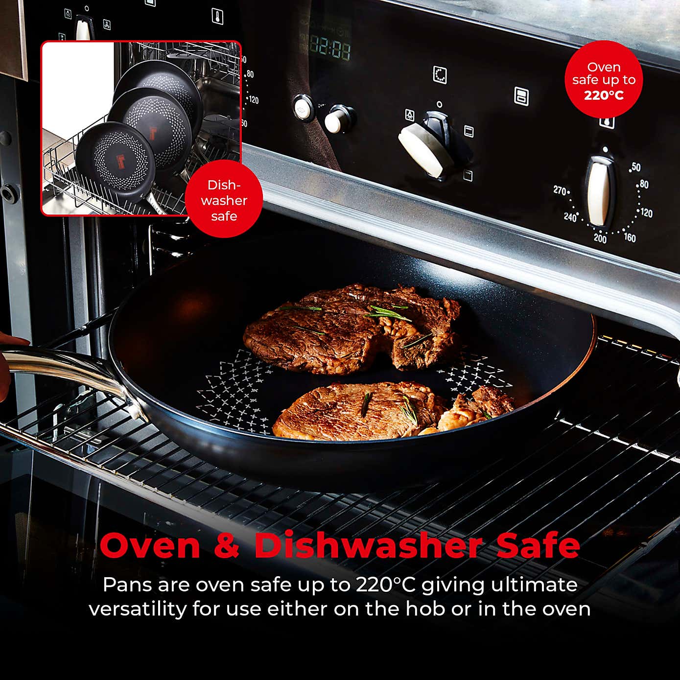 Tower Smart Start Non-Stick Ultra Forged Aluminium Frying Pan, 30cm