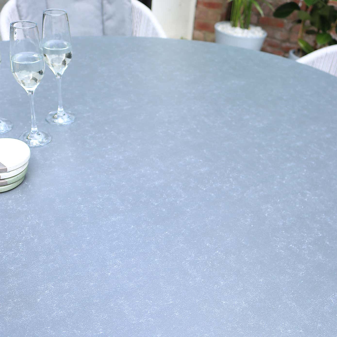 A.Mir Aspen Ceramic Top Outdoor Dining Table with 6 Chairs