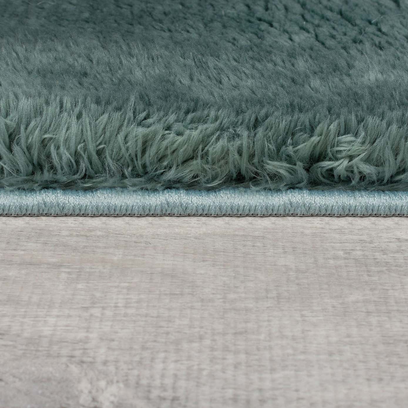 Faroe Wool Look Washable Faux Fur Rug