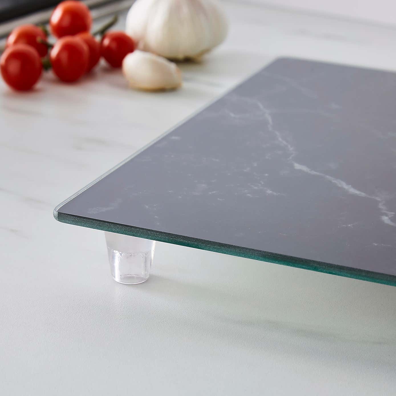 Black Marble Glass Hob Cover
