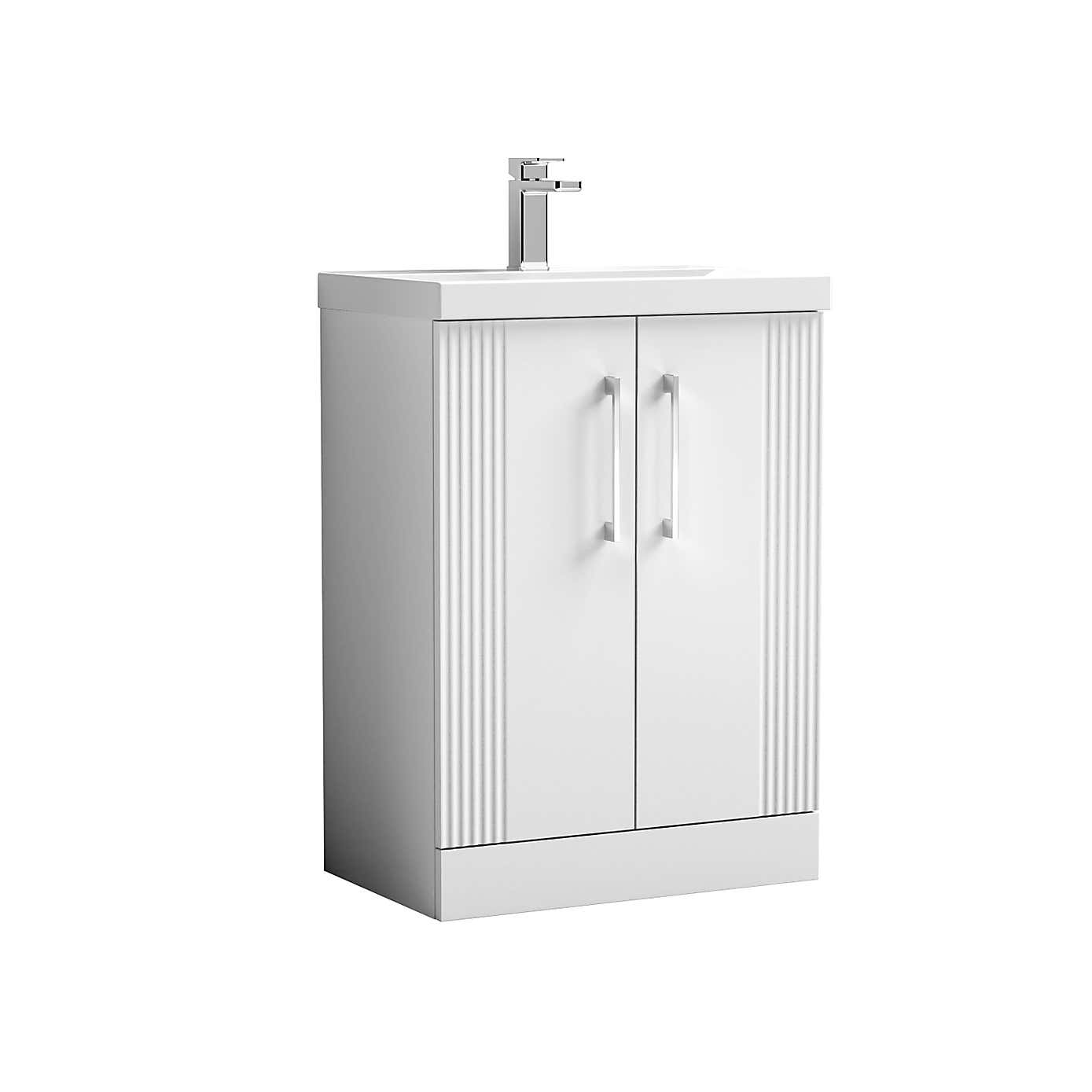 Deco Floor Standing 2 Door Vanity Unit with Basin