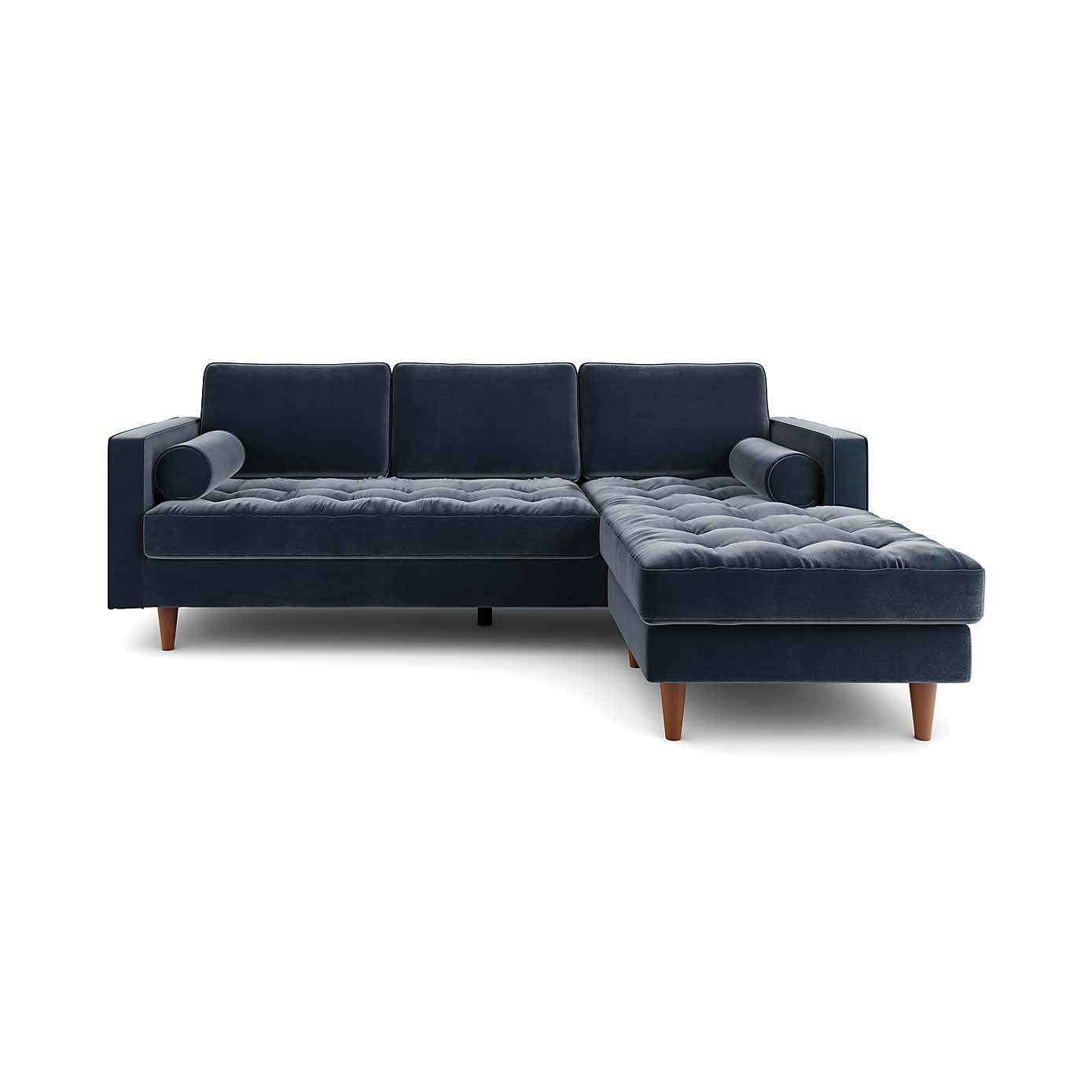 Zoe Casual Sit Velvet Corner Chaise Sofa