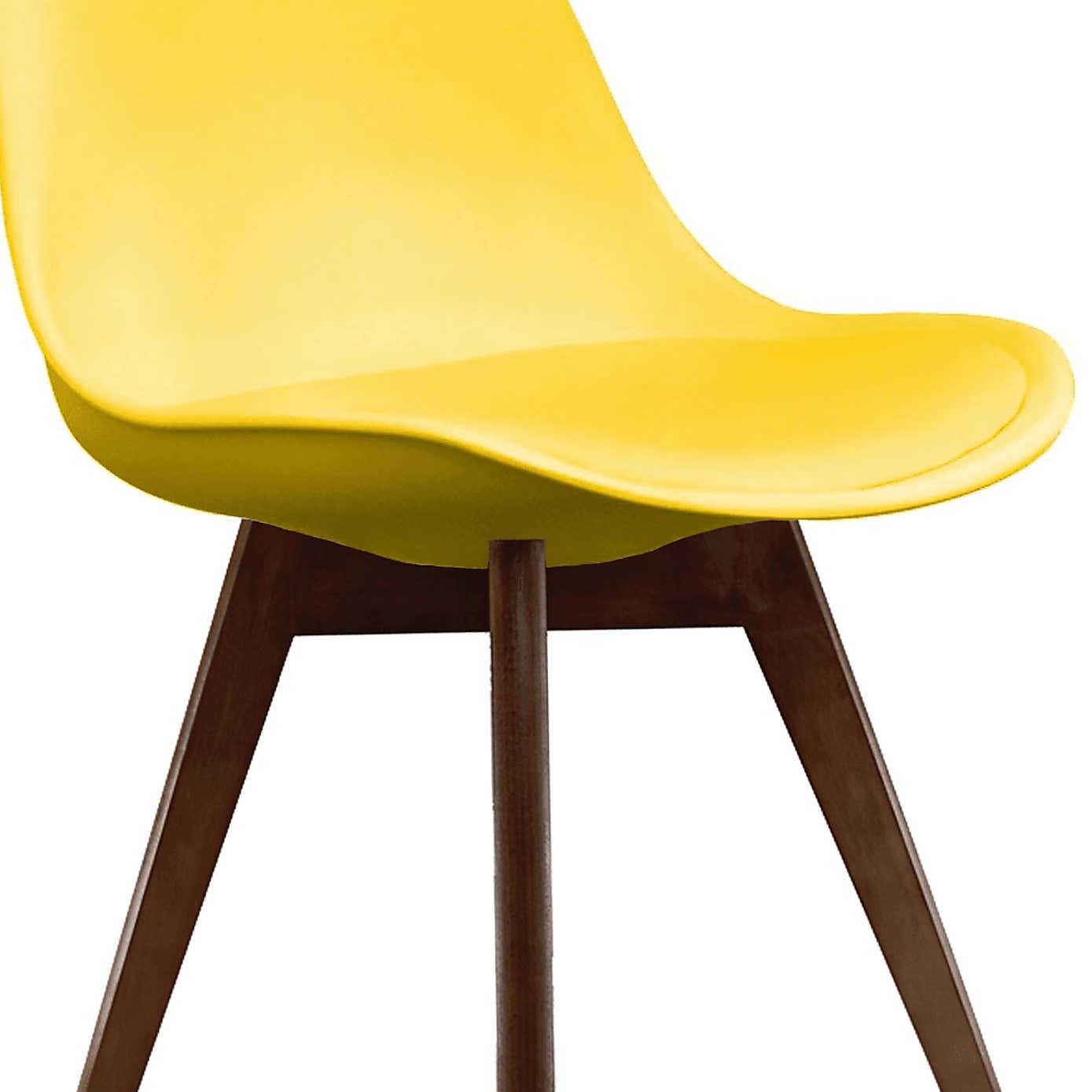 Fusion Living Soho Plastic Dining Chair with Squared Legs