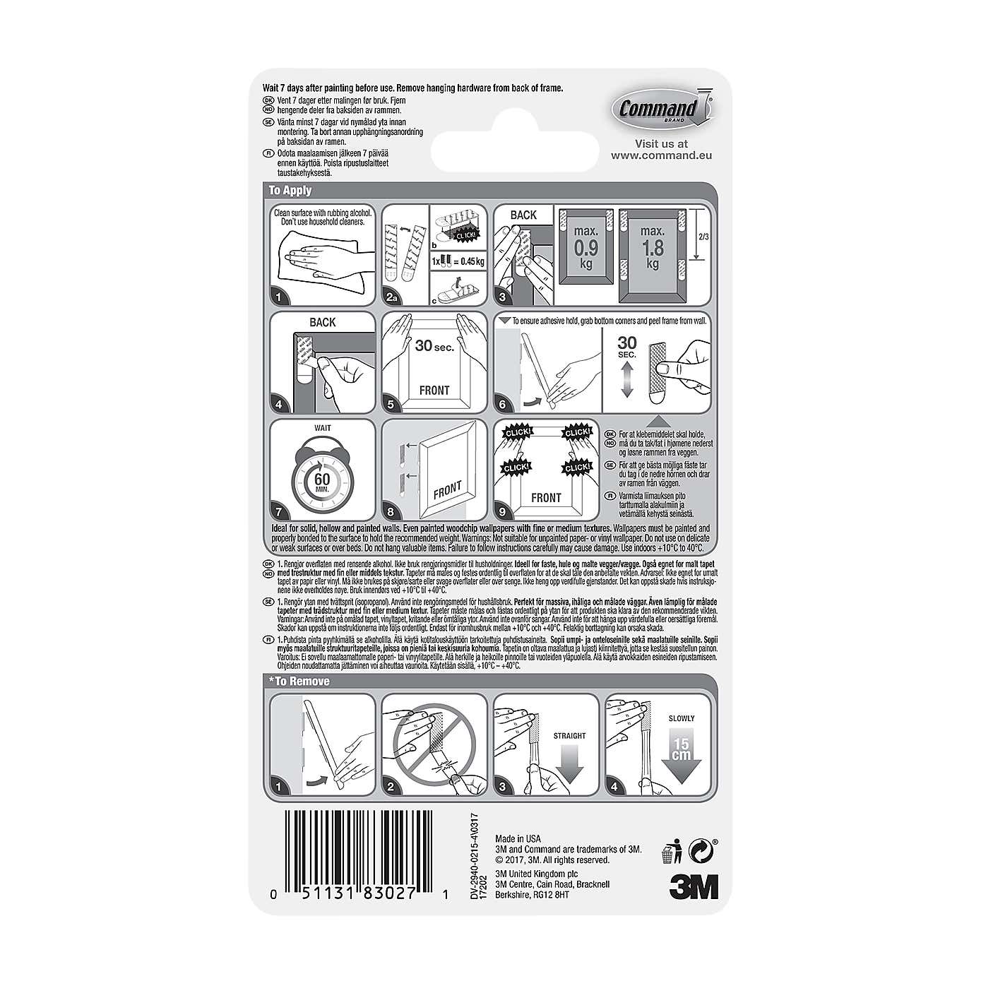 Command Small Picture Hanging Strips