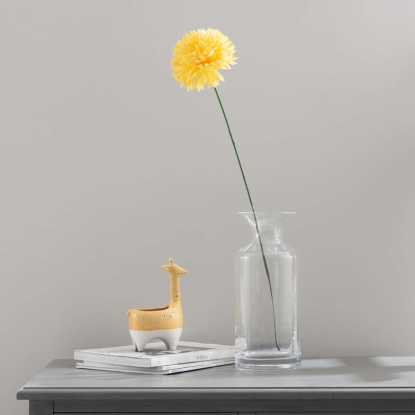 Artificial Pompom Flower Stem