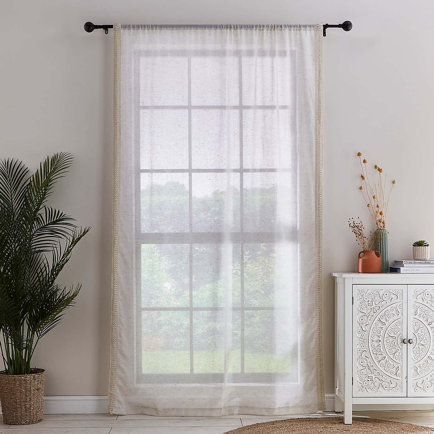 Kaia Crochet Slot Top Voile Panel