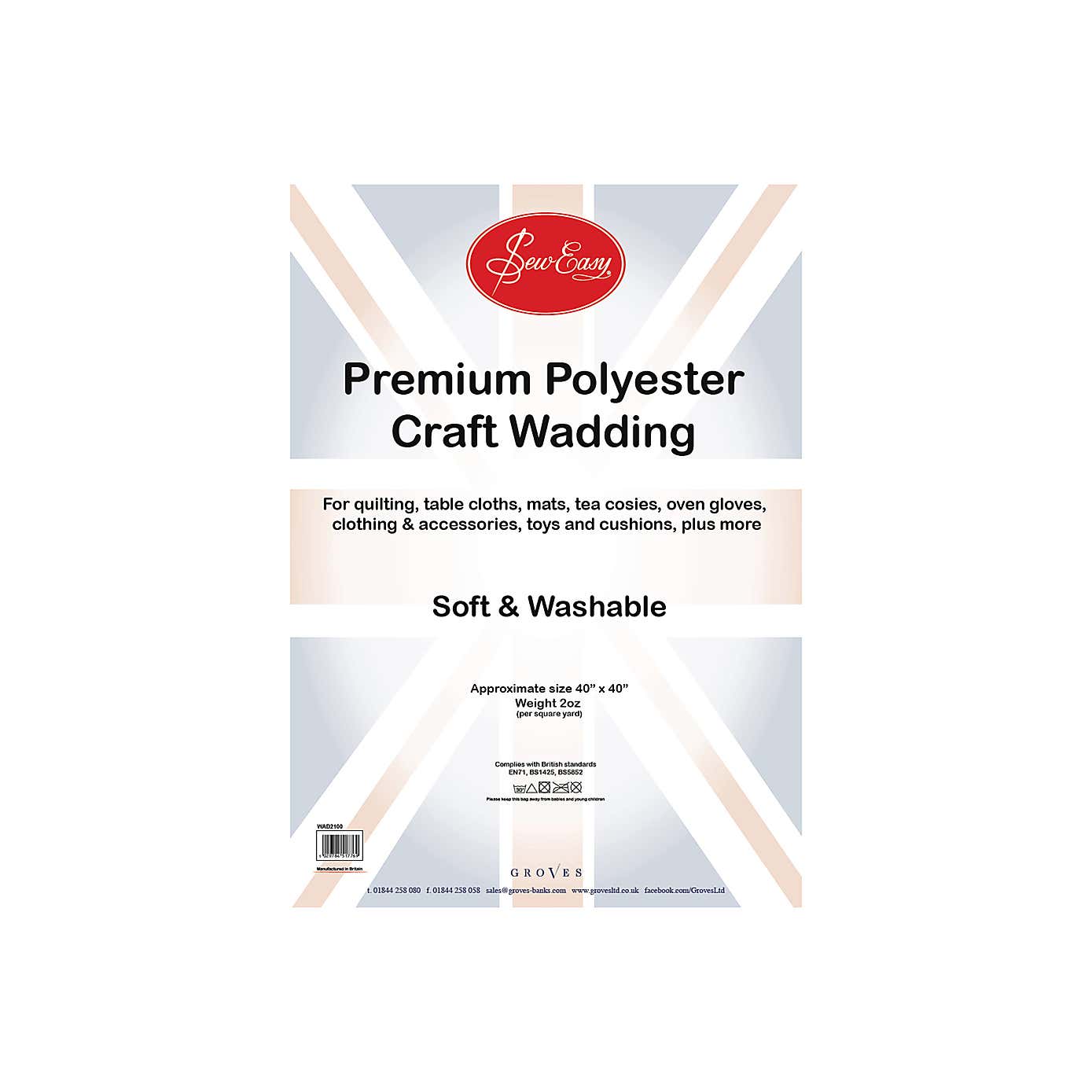 Poly Wadding 2oz 100 x 100cm 40in