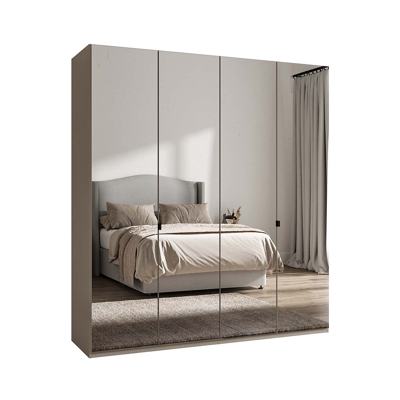Wiemann Kahla 4 Door Mirrored Wardrobe