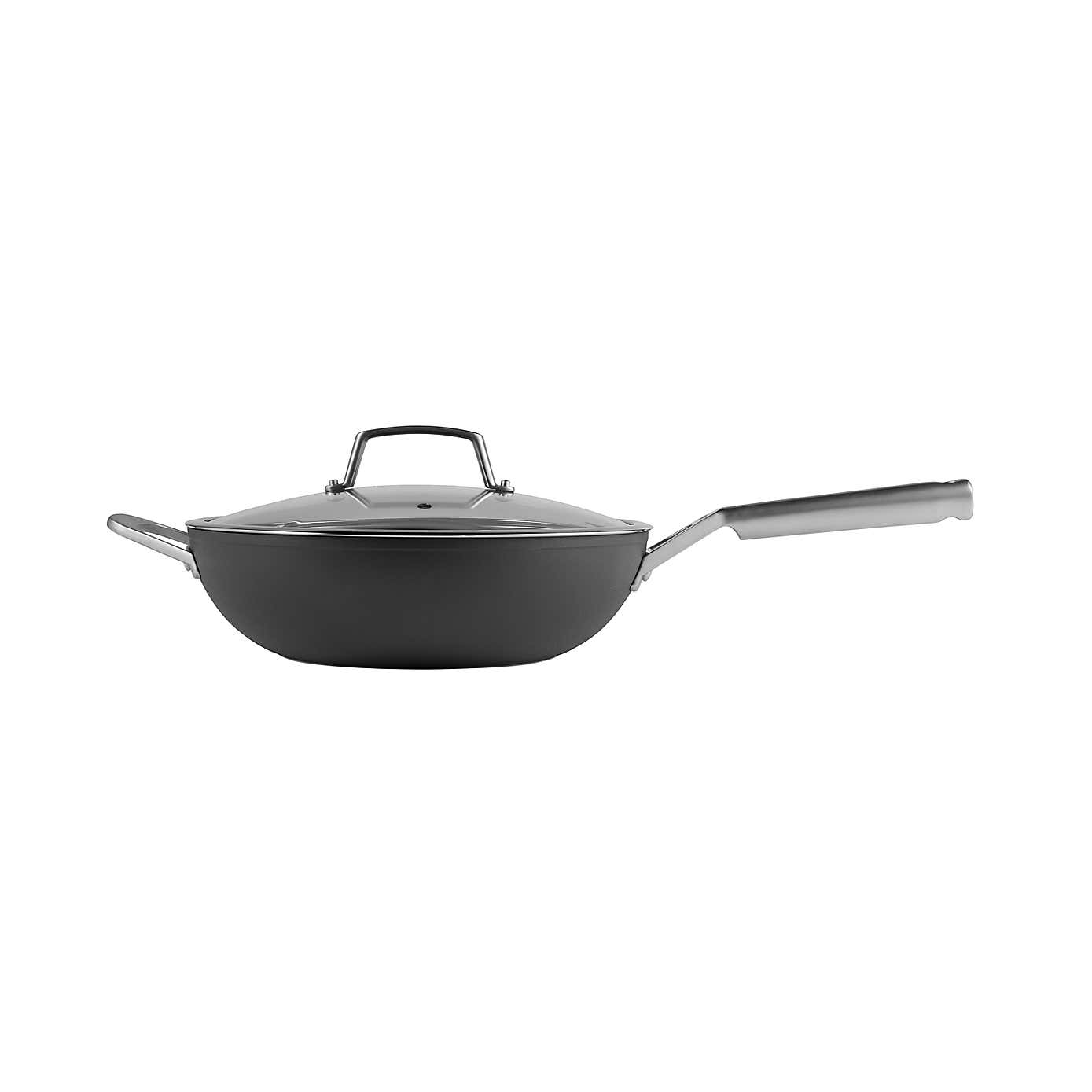 Ninja ZEROSTICK Hard Anodised Wok with Lid, 28cm