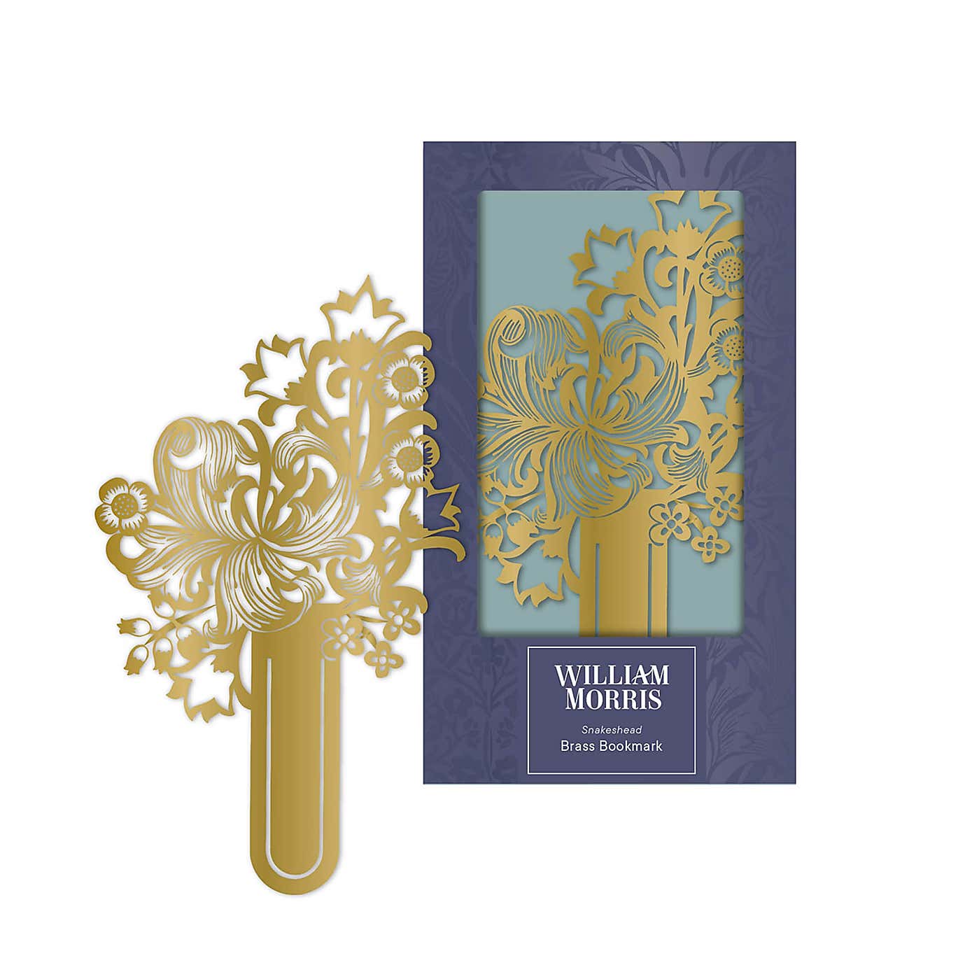 William Morris Golden Lily Listpad and Laser Cut Metal Bookmark Bundle