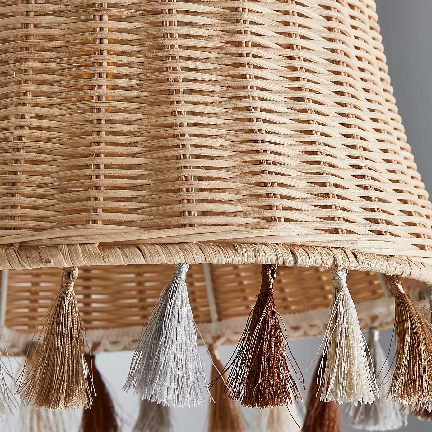 Fiesta Rattan Tassel Easy Fit Pendant Shade