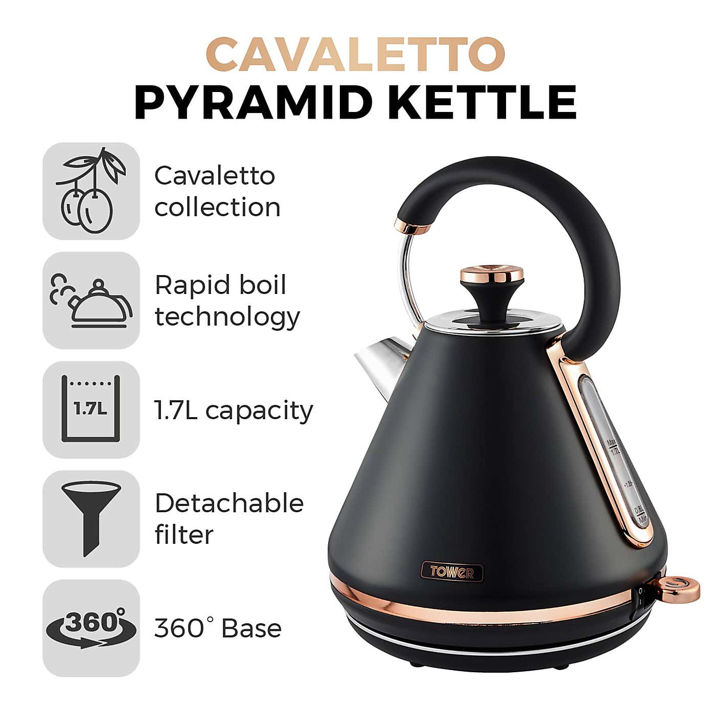 TOWER Cavaletto 1.7L Kettle
