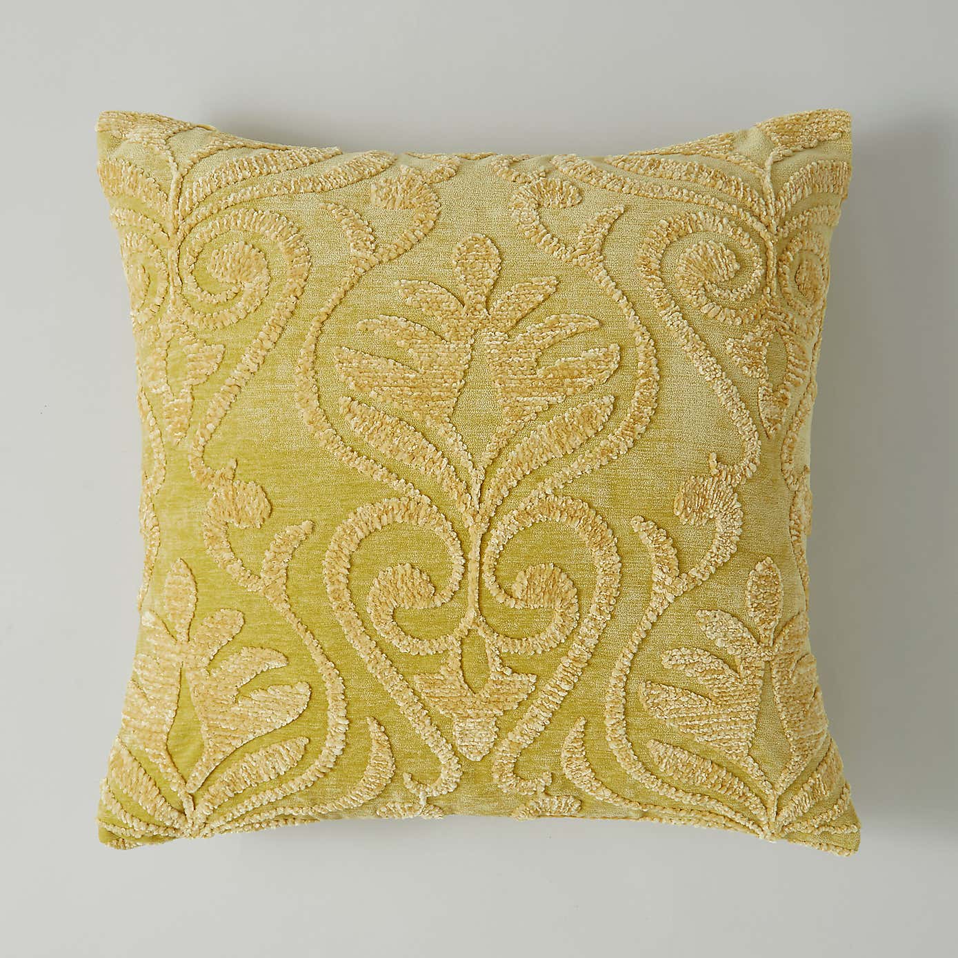 Chenille Damask Primrose Cushion