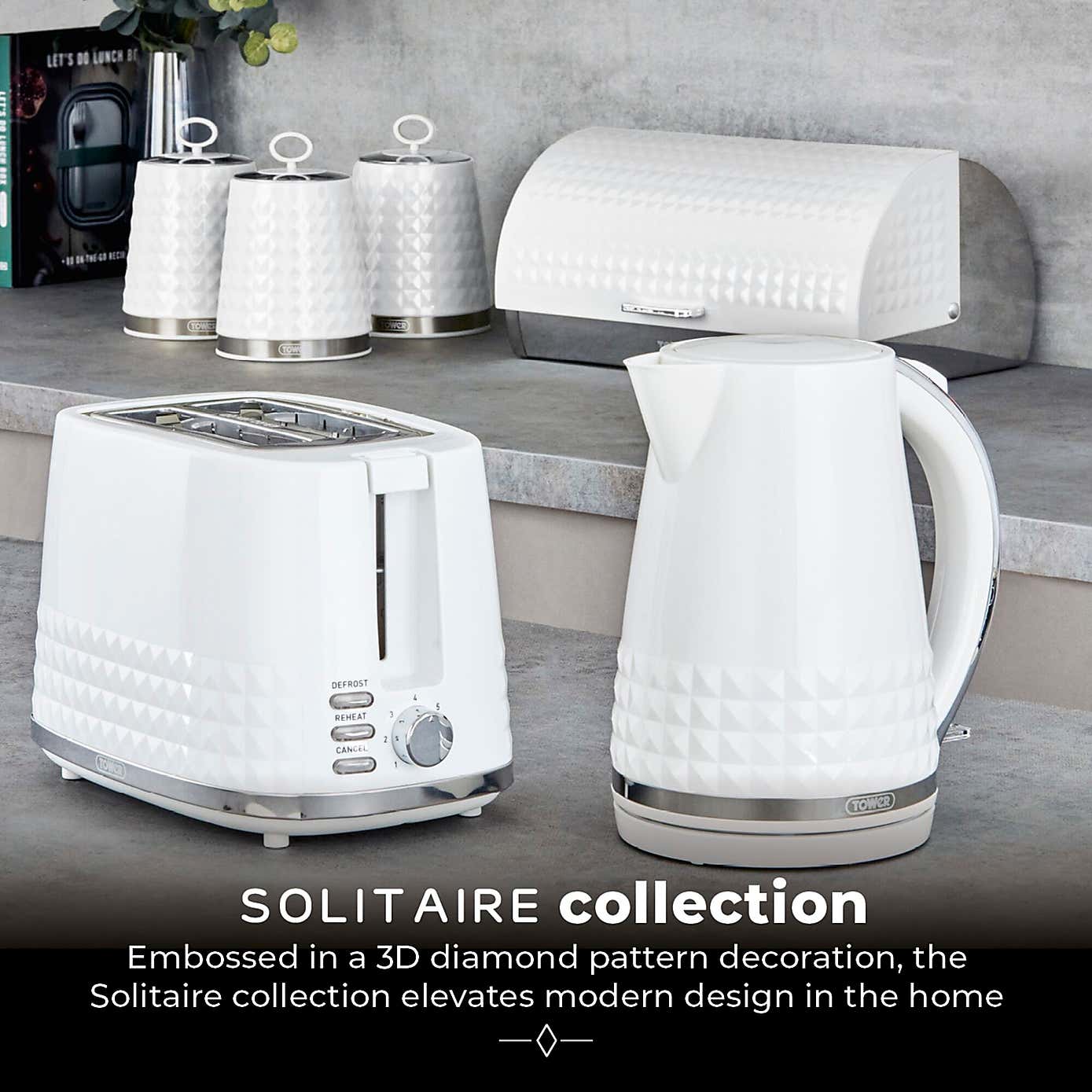 TOWER Solitaire 2 Slice Toaster