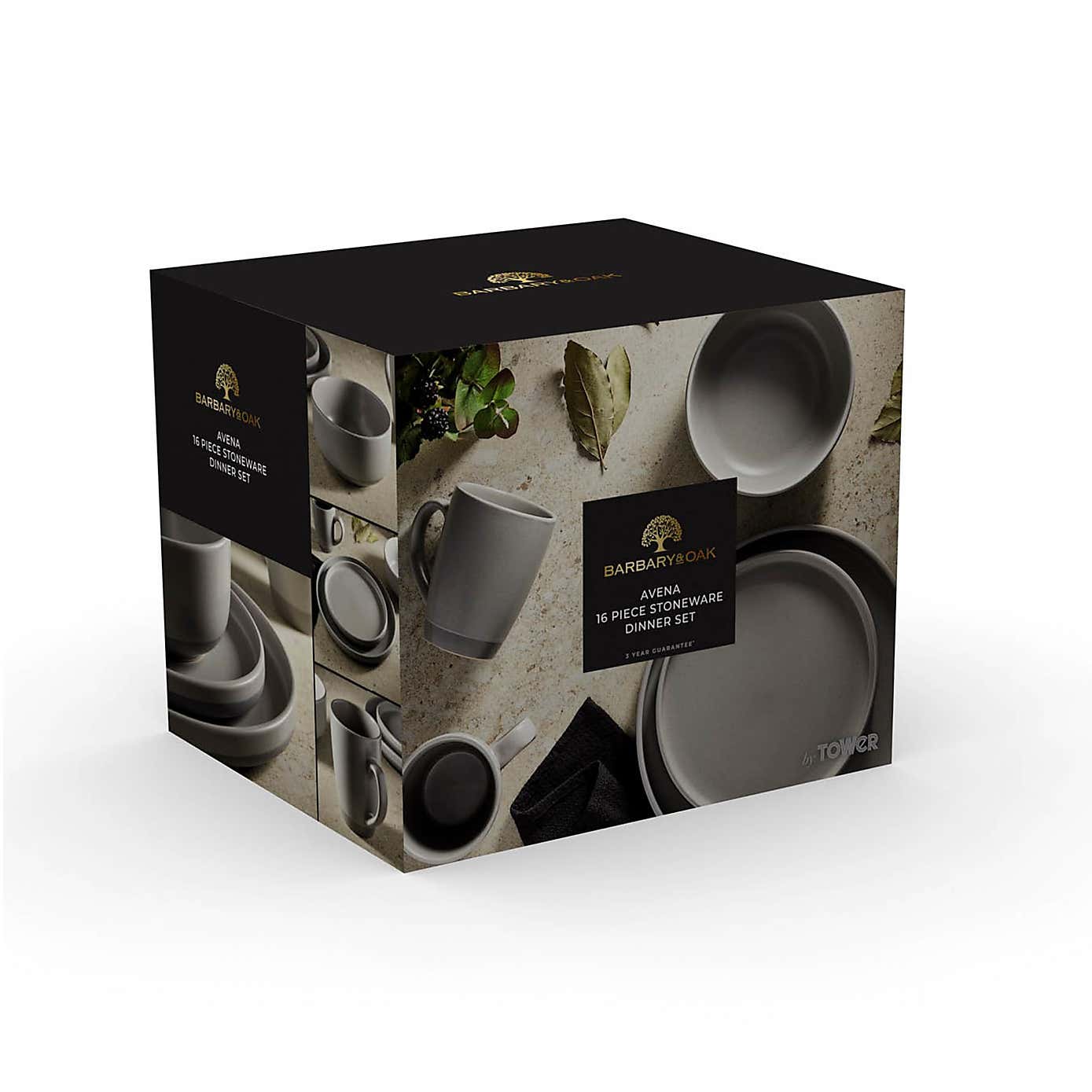 Barbary & Oak Avena Stoneware 16 Piece Dinner Set