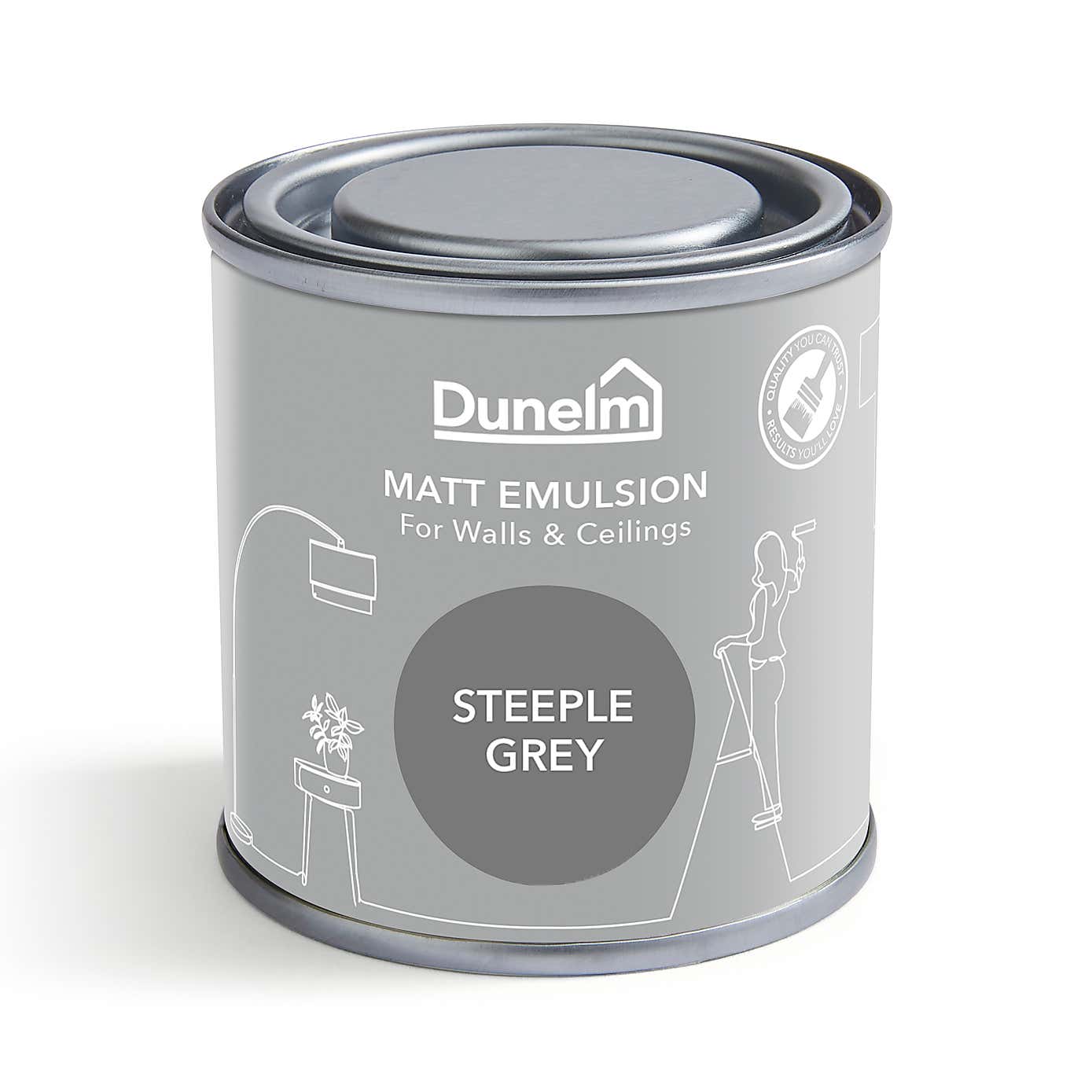 Dunelm Steeple Grey Matt Emulsion Paint