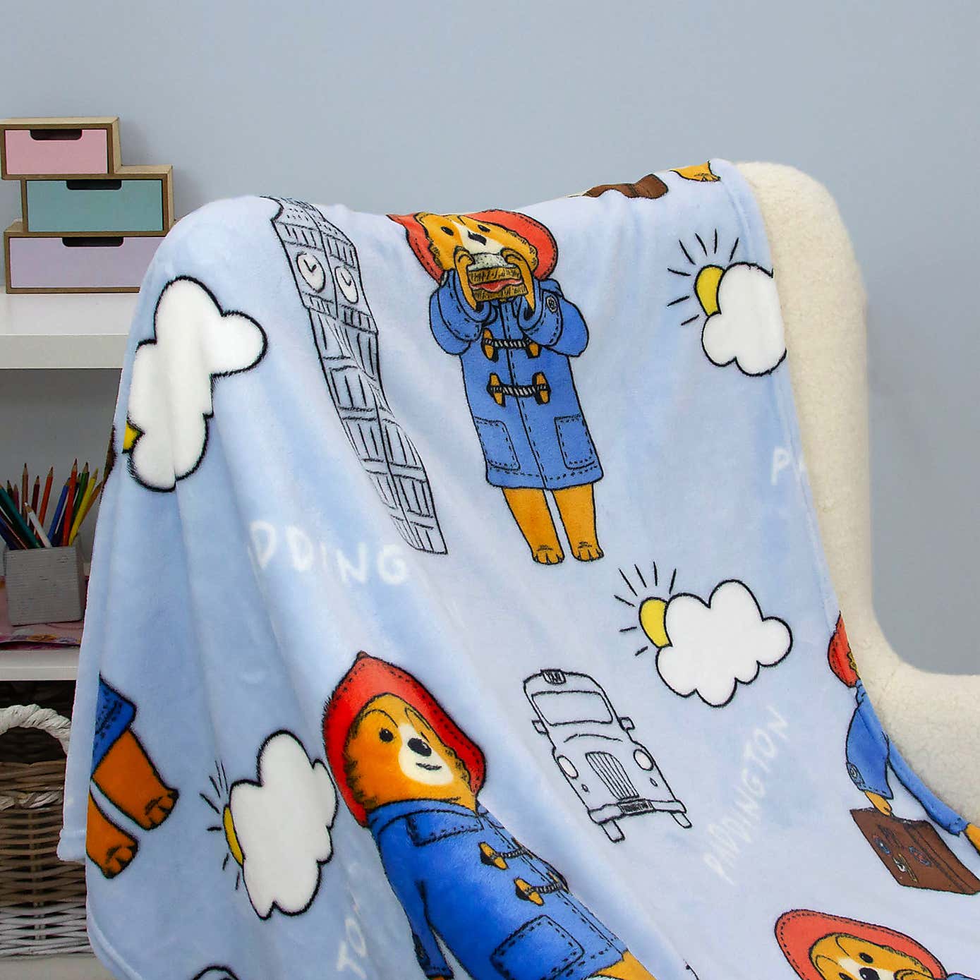Paddington Skyline Fleece Blanket