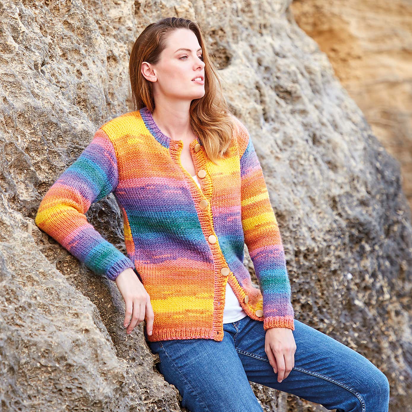 Spirit Chunky V Neck and Round Neck Cardigans Pattern Leaflet