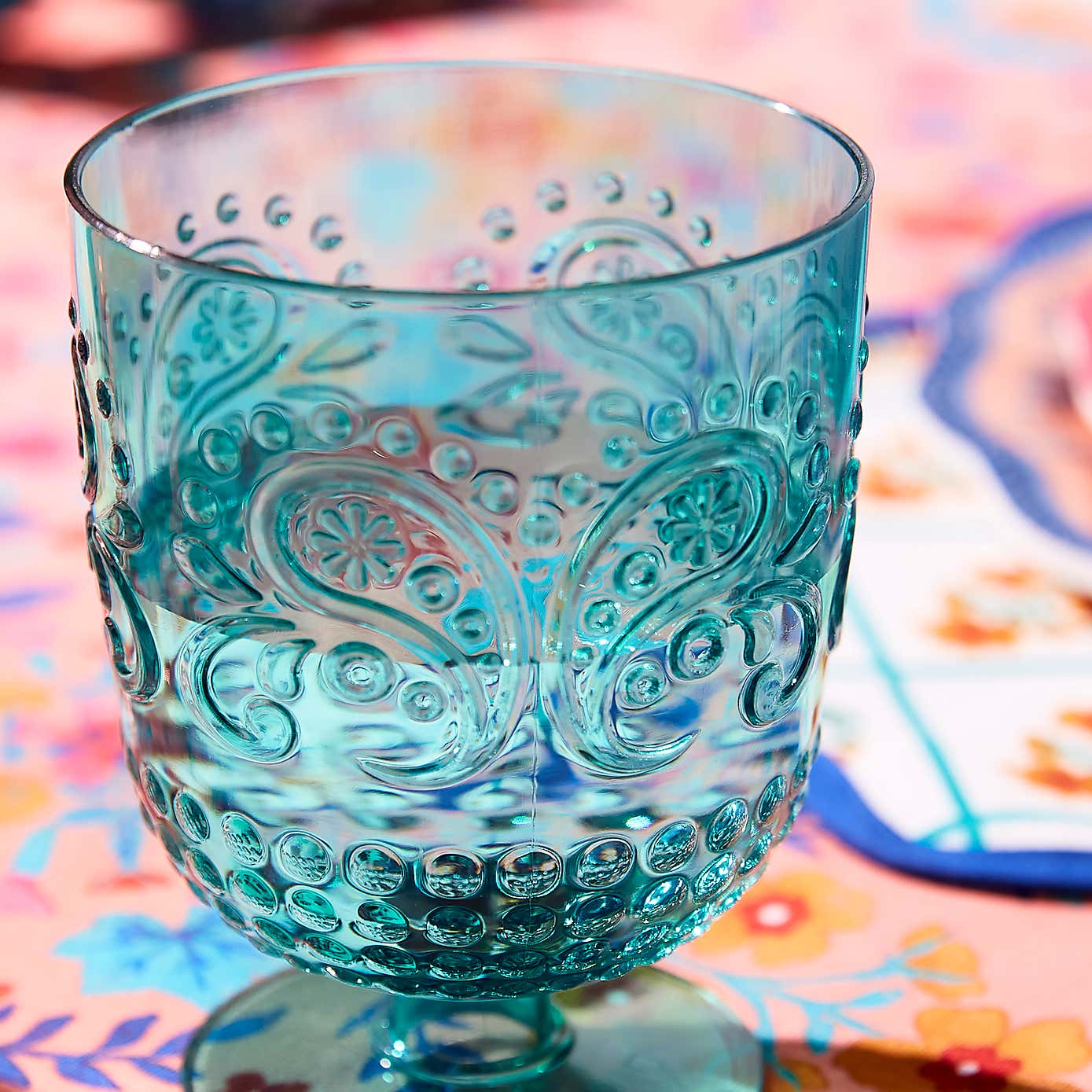 Sophie Robinson Turquoise Short Wine Glass