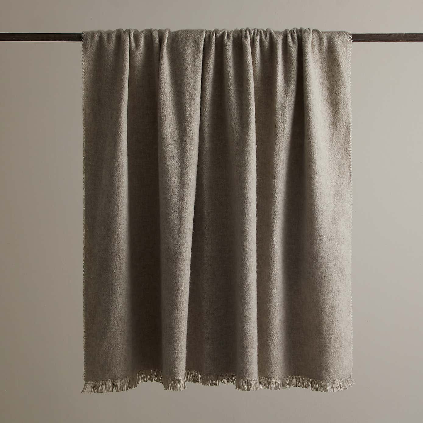 Brushed Grey Woven Throw
