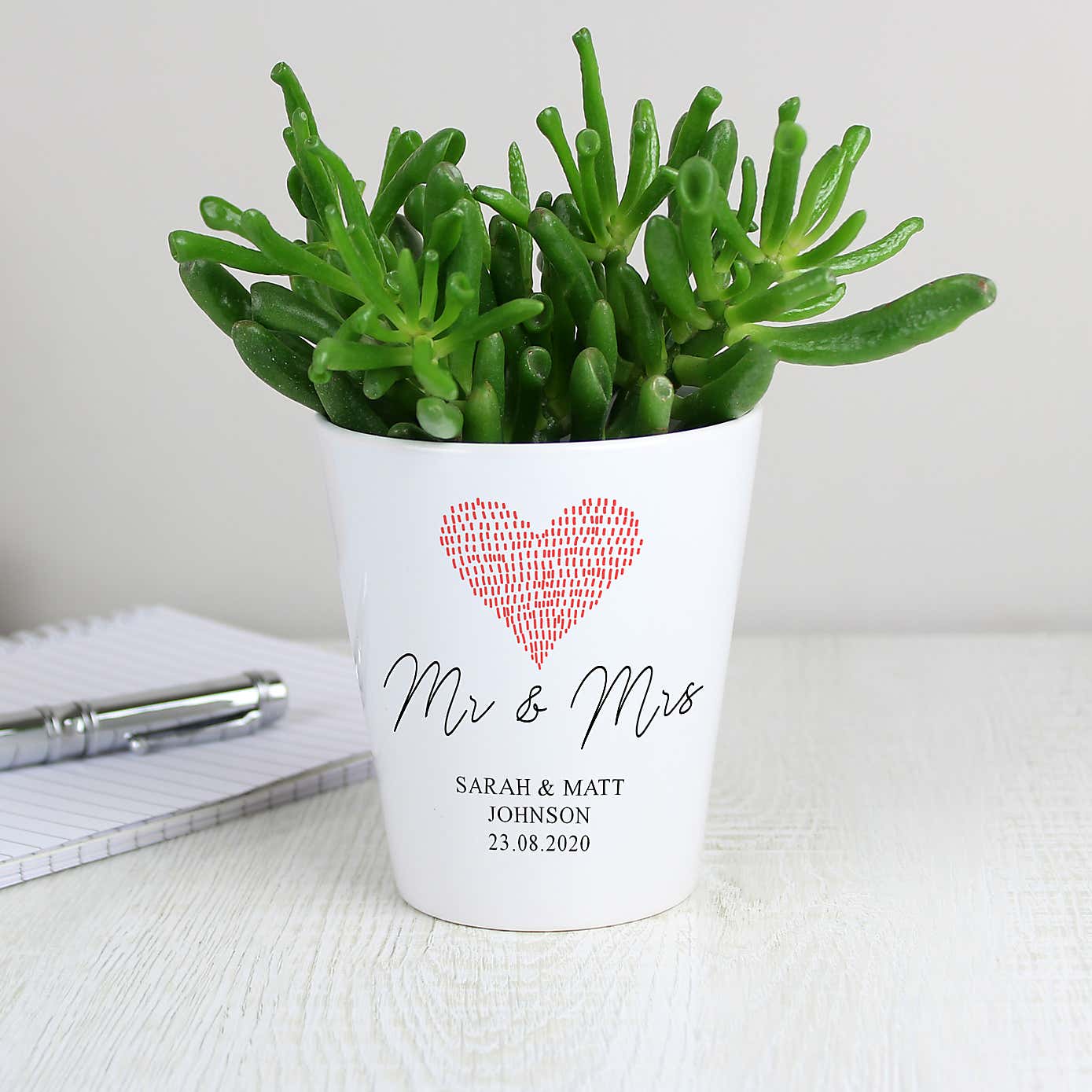 Personalised Heart Plant Pot