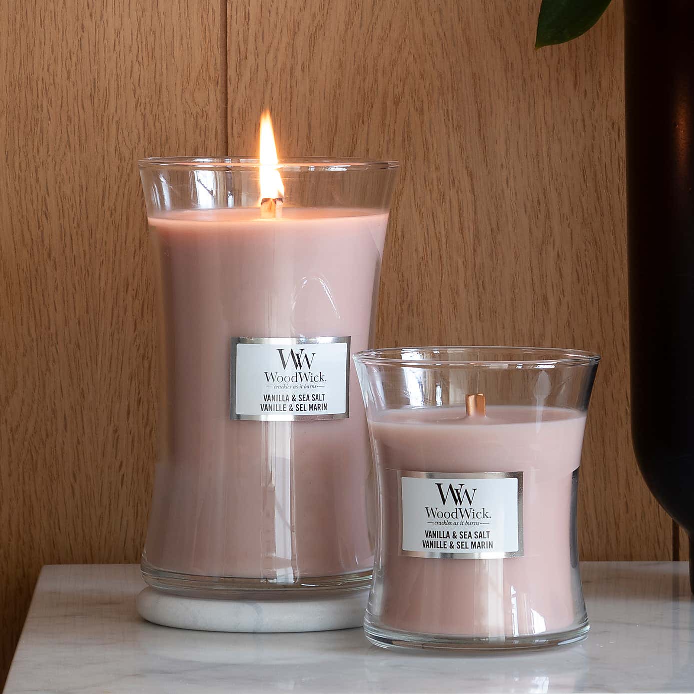 Woodwick Vanilla & Sea Salt Large Hourglass Candle