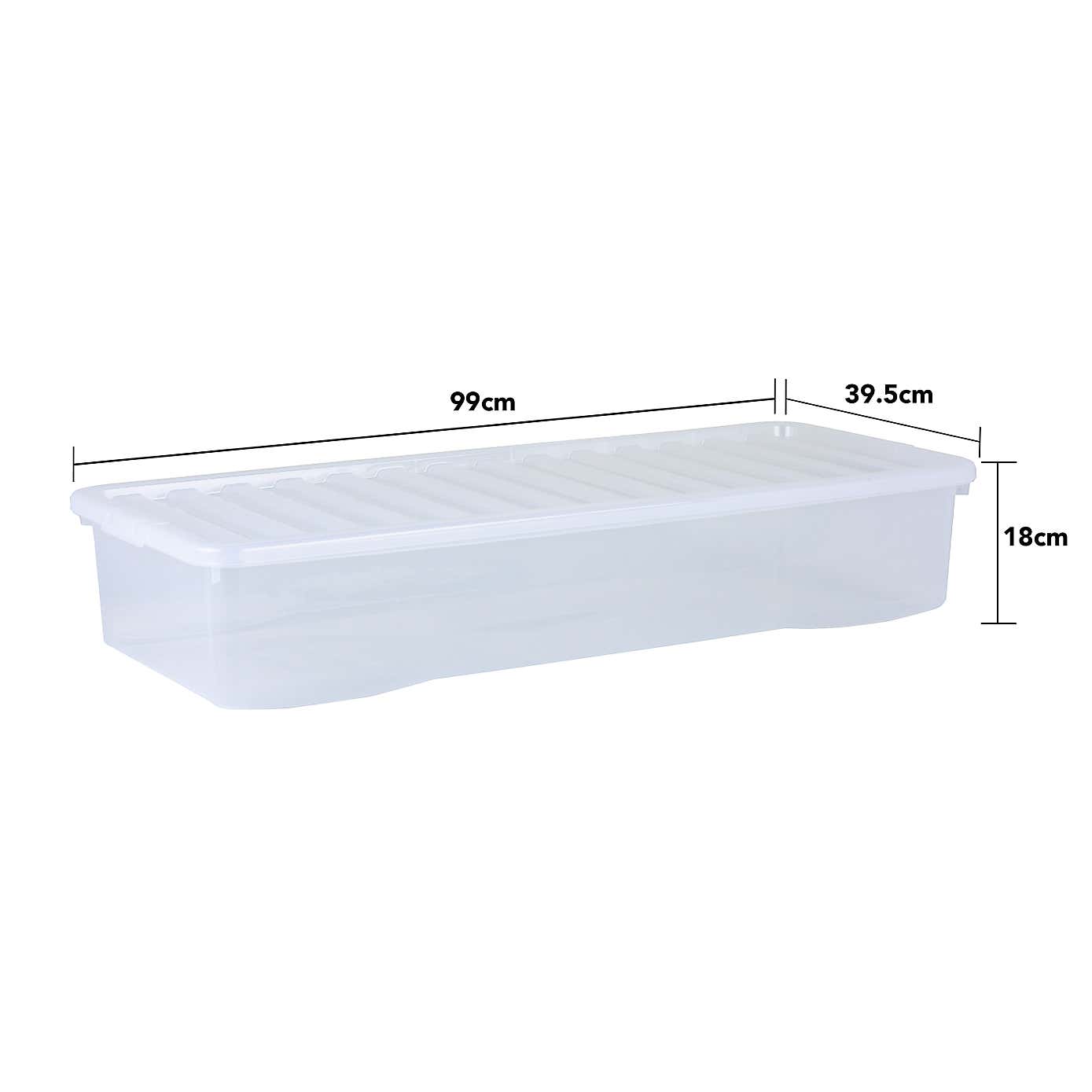 Wham Crystal Set of 4 Clear Boxes & Lids, 55L