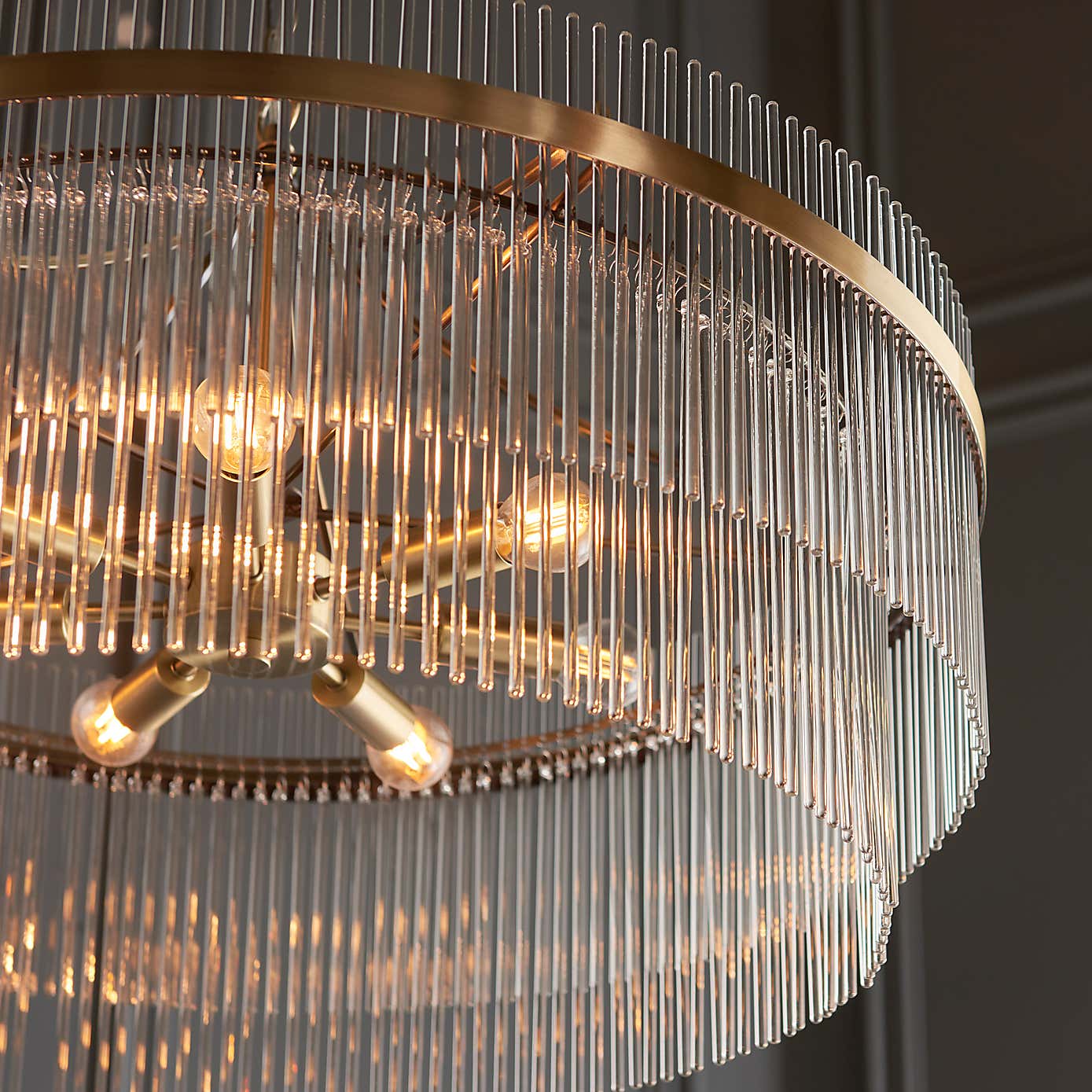 Vogue Langdon Grand Art Deco 7 Light Adjustable Chandelier