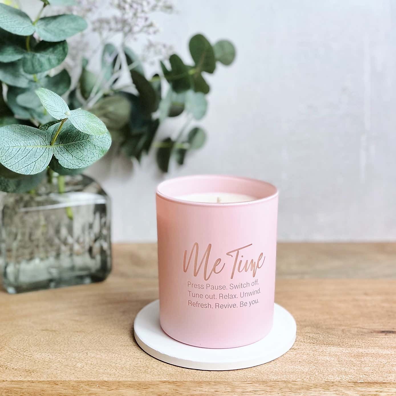 Atelier 38 Paradise Beach 'Me Time' Engraved Candle