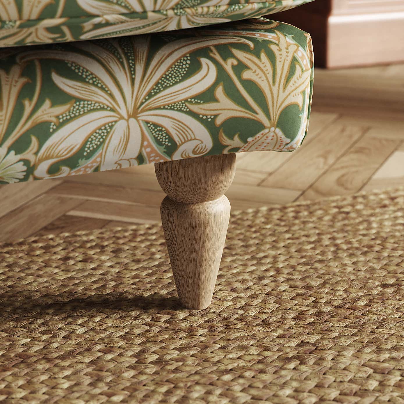 William Morris Woodland Weed Velvet Fabric Sample