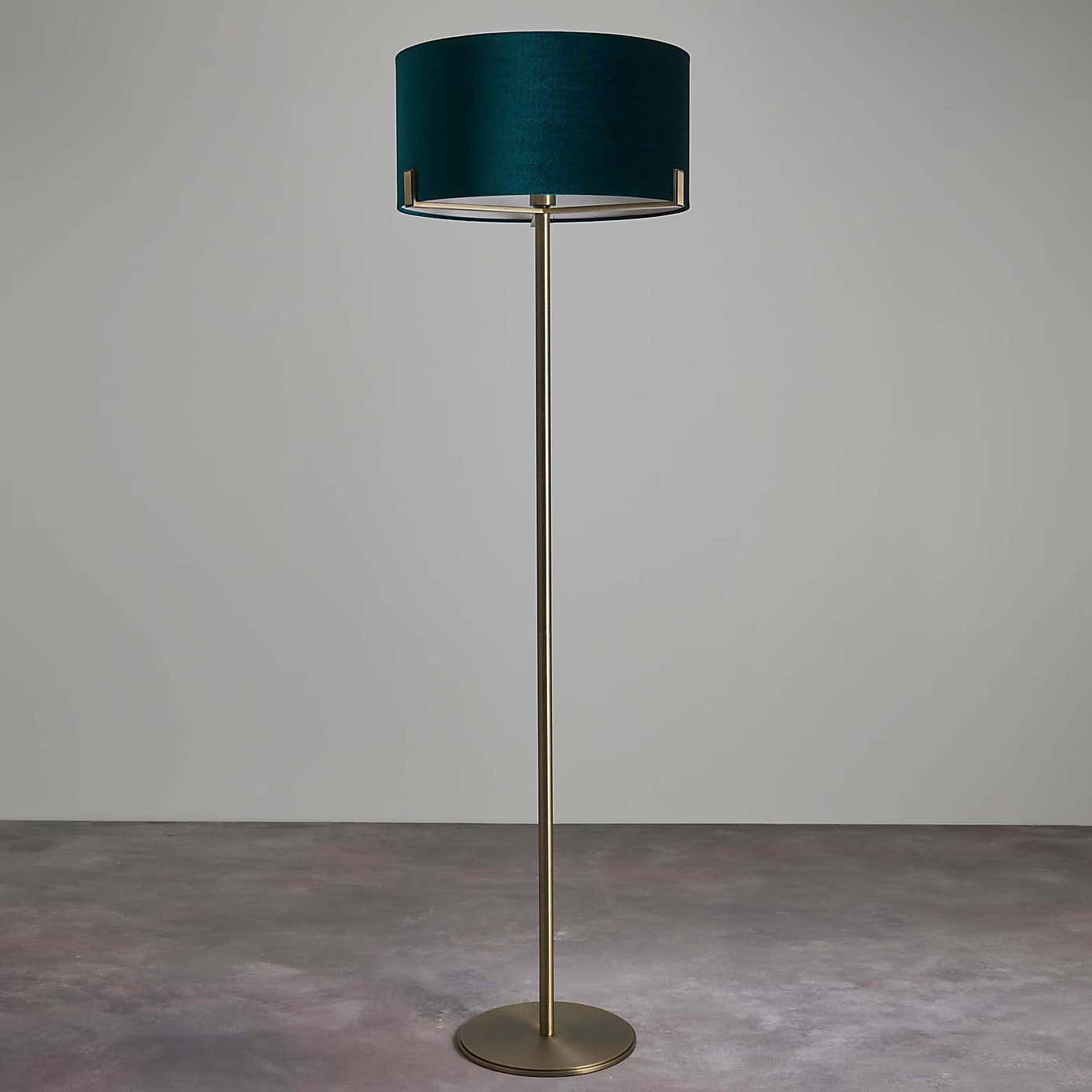 Vogue Balaton 1 Light Green Velvet Floor Lamp