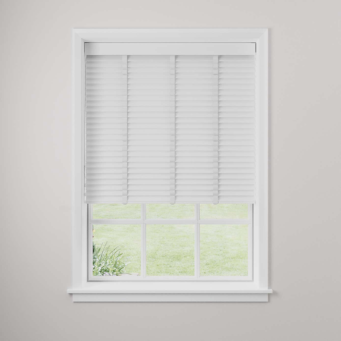 White 63mm Hardwood Shutter Effect Venetian Blind