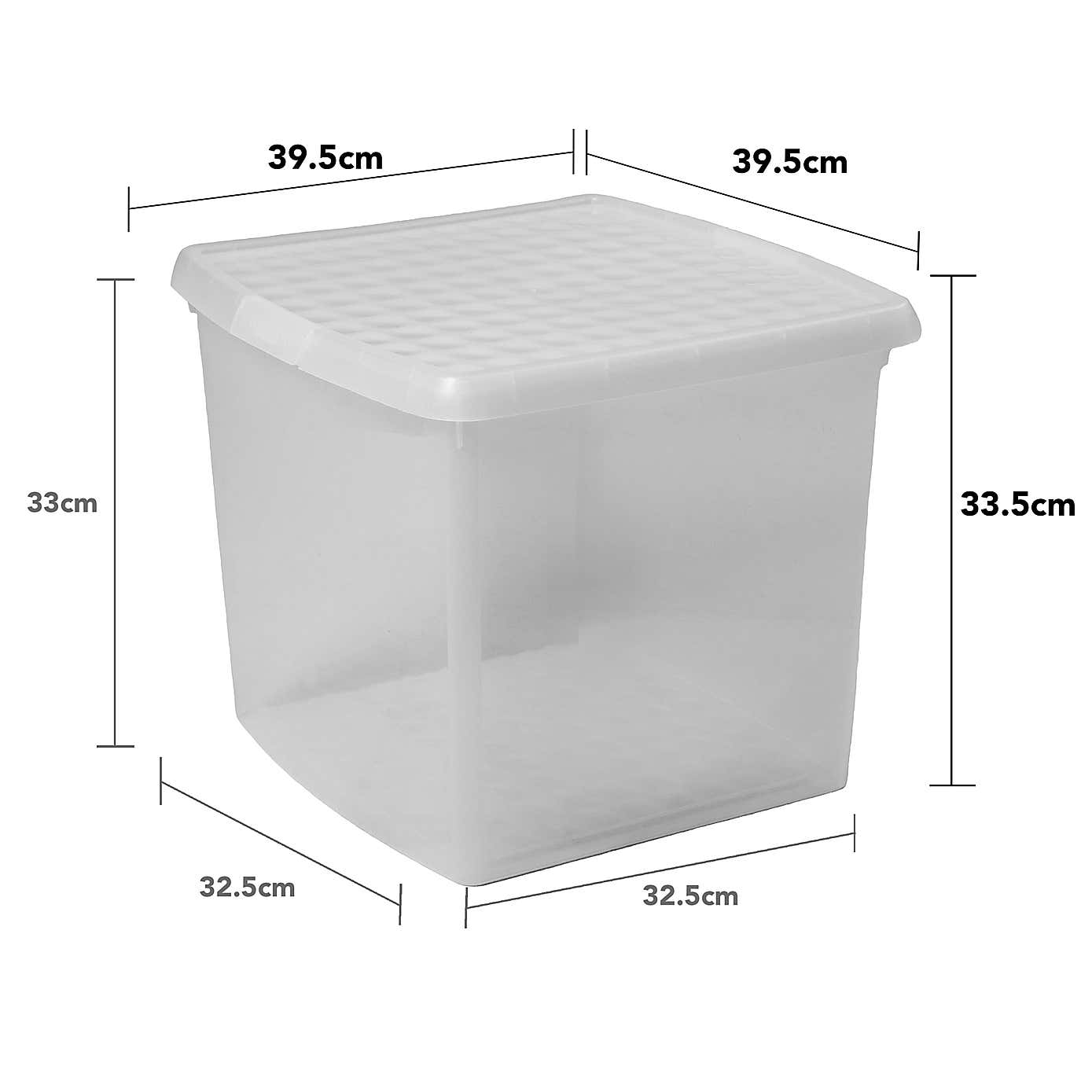 Wham Clip Pack of 4 Square Storage Boxes With Lids