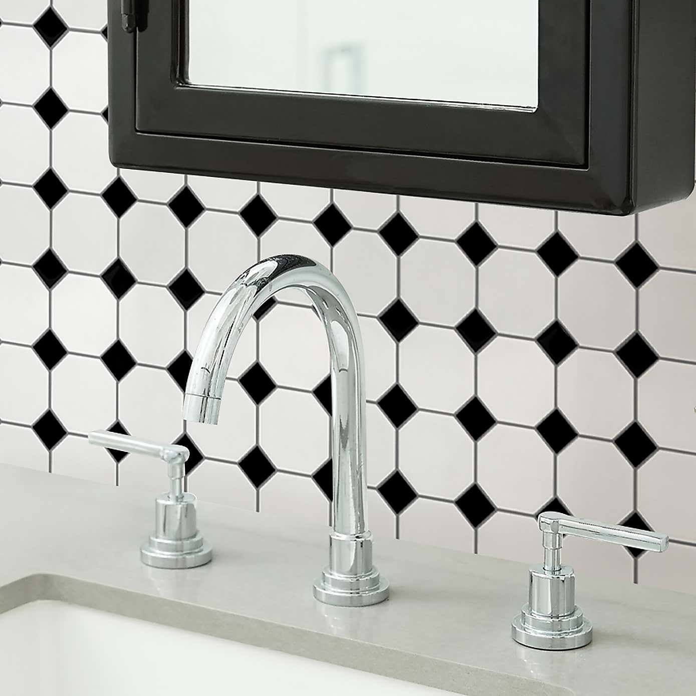 InHome Self Adhesive Backsplash Monochrome Tiles