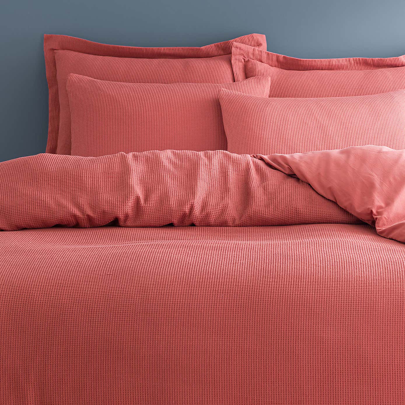Alston Waffle Duvet Cover and Pillowcase Set