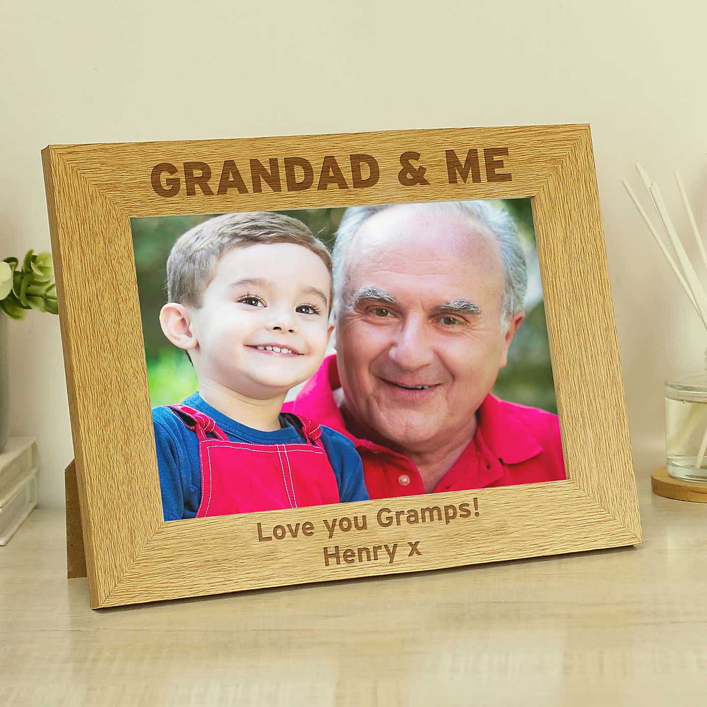 Personalised Grandad and Me Landscape Photo Frame