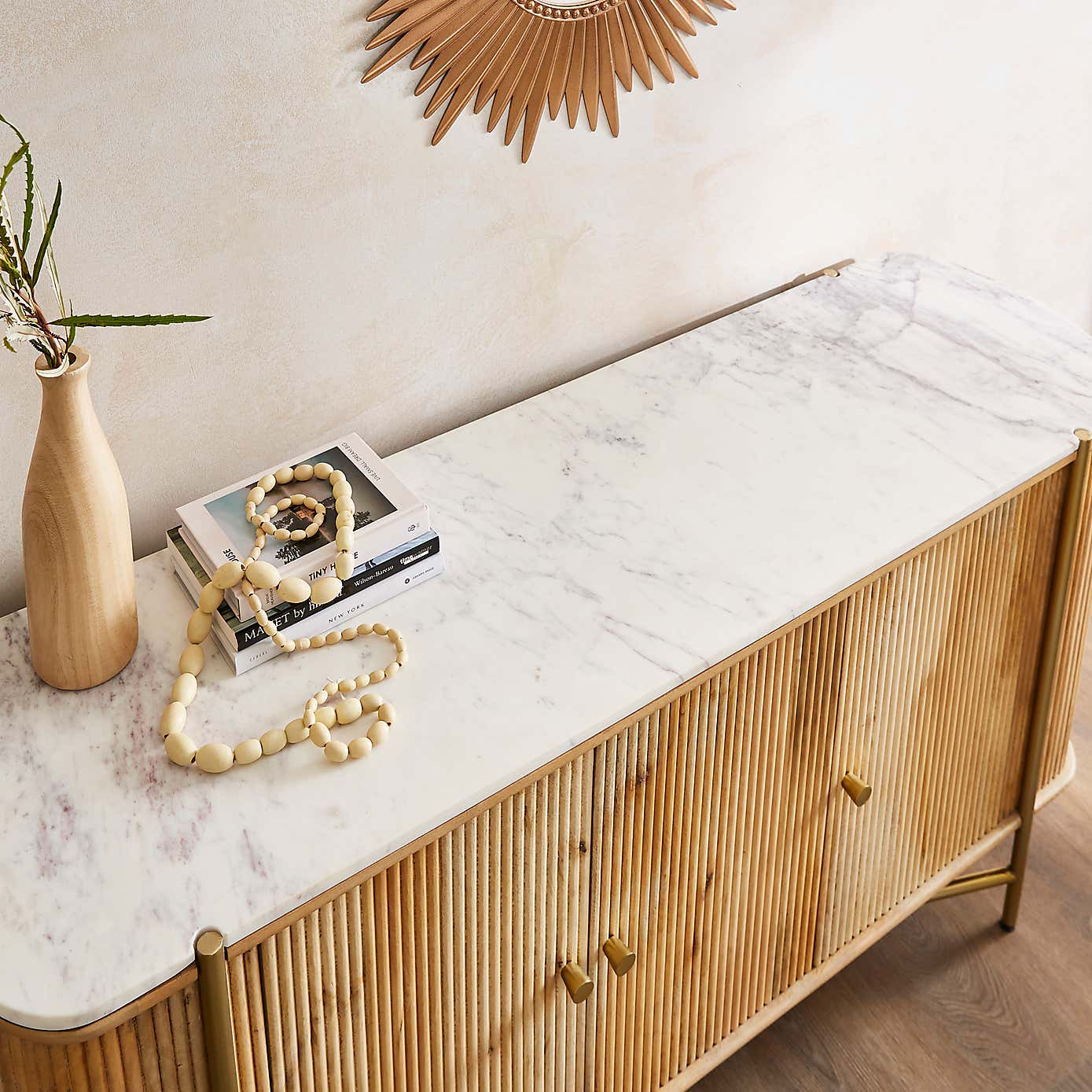 Alina Fluted Large Sideboard, Mango Wood