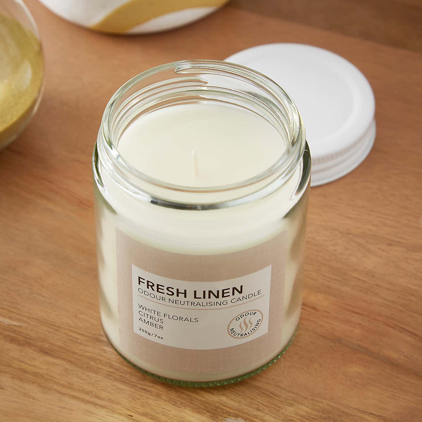 Odour Neutralising Candle Linen and Sky