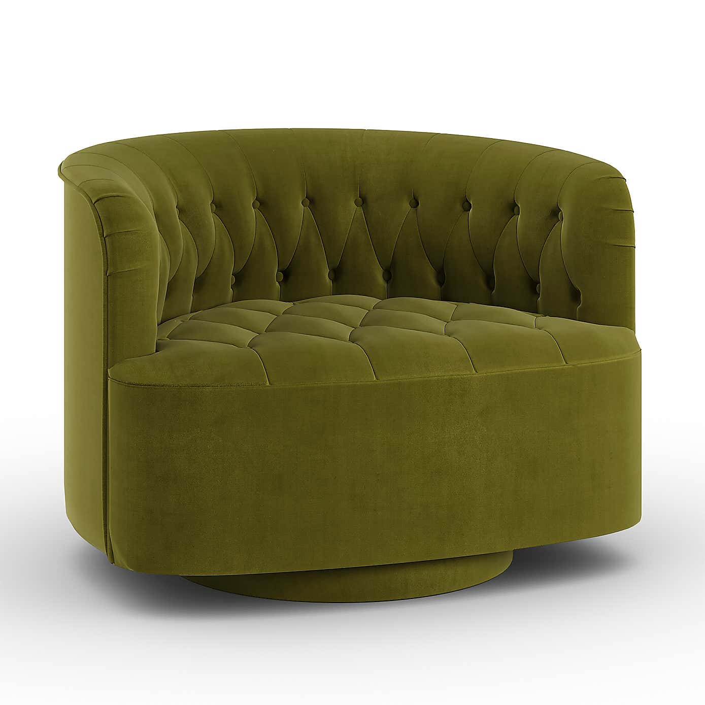 Elena Buttoned Swivel Chair
