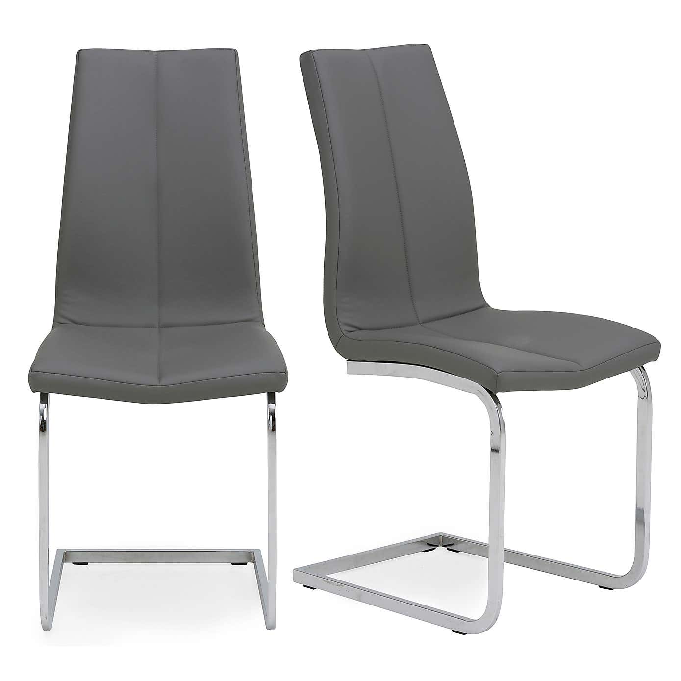 Set of 2 Jamison Dining Chairs, Faux Leather