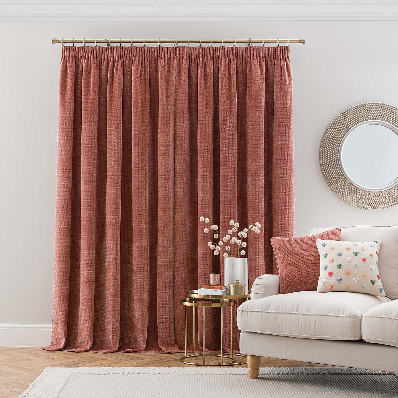 Alayna Chenille Pencil Pleat Curtains