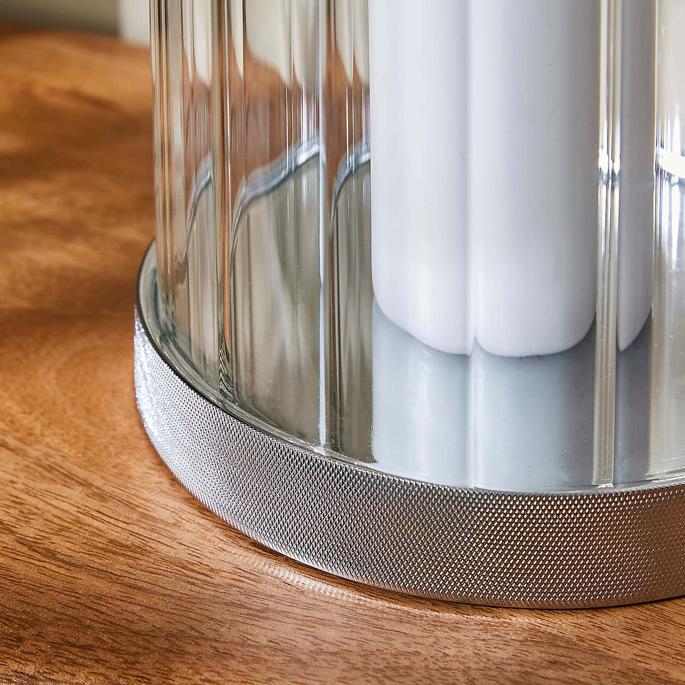 Hotel Chrome Hurricane Candle Holder