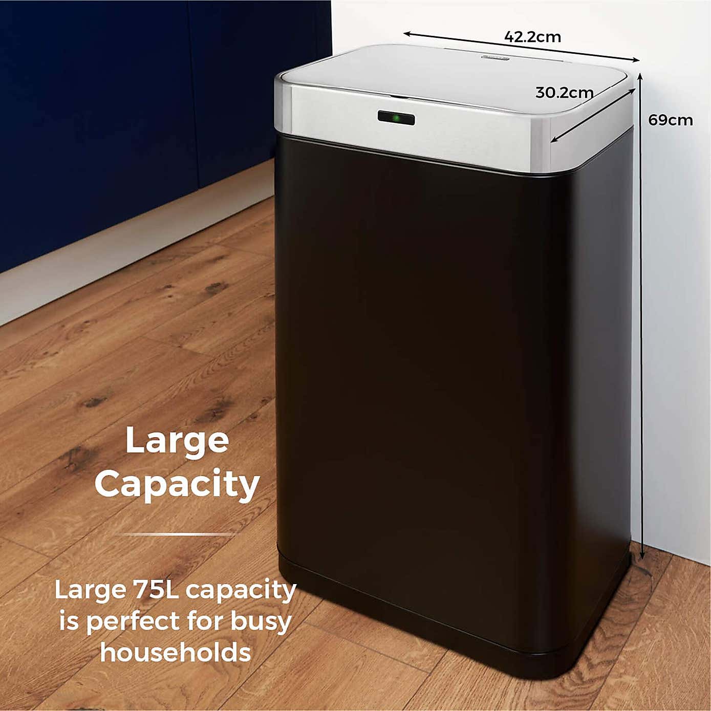Tower 75L Rectangular Sensor Bin
