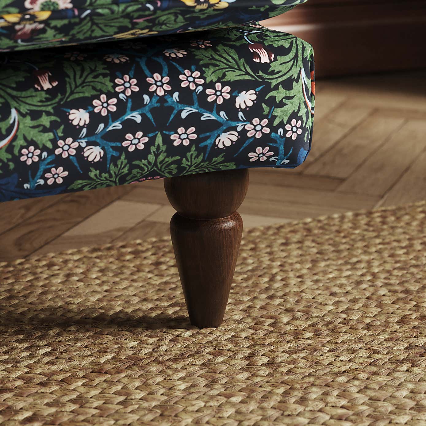 William Morris Blackthorn Velvet Fabric Sample