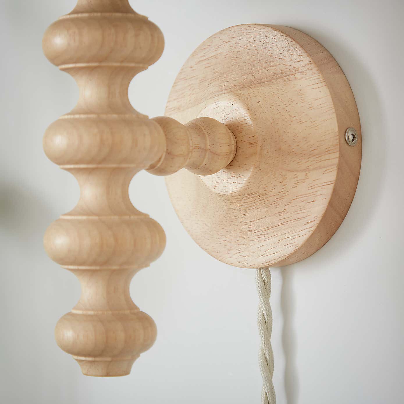 Bobby Pleated Plug In Wall Light