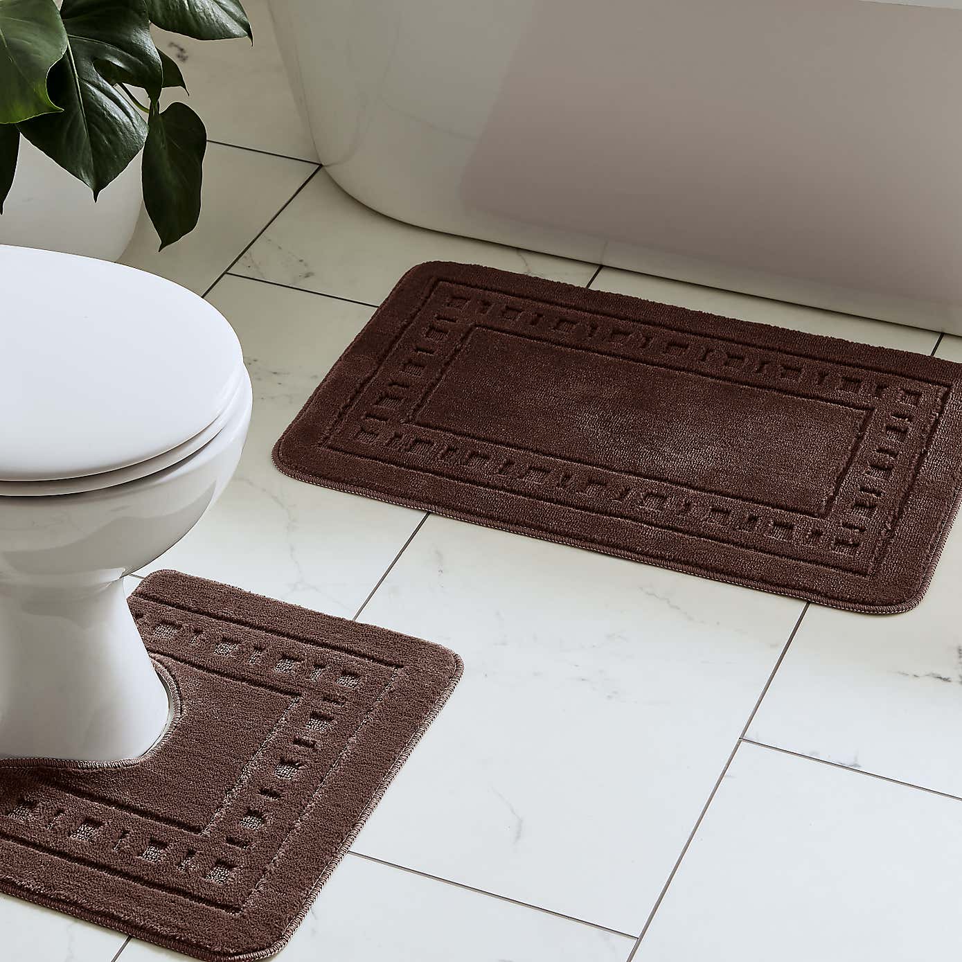 Armoni Bath Mat and Pedestal Mat Set