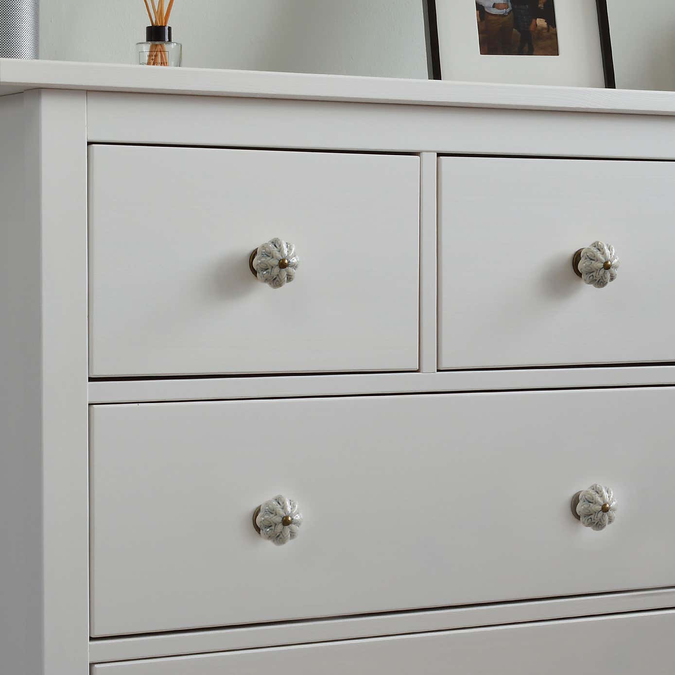 Pack of 6 Nicola Spring Floral Drawer Knobs