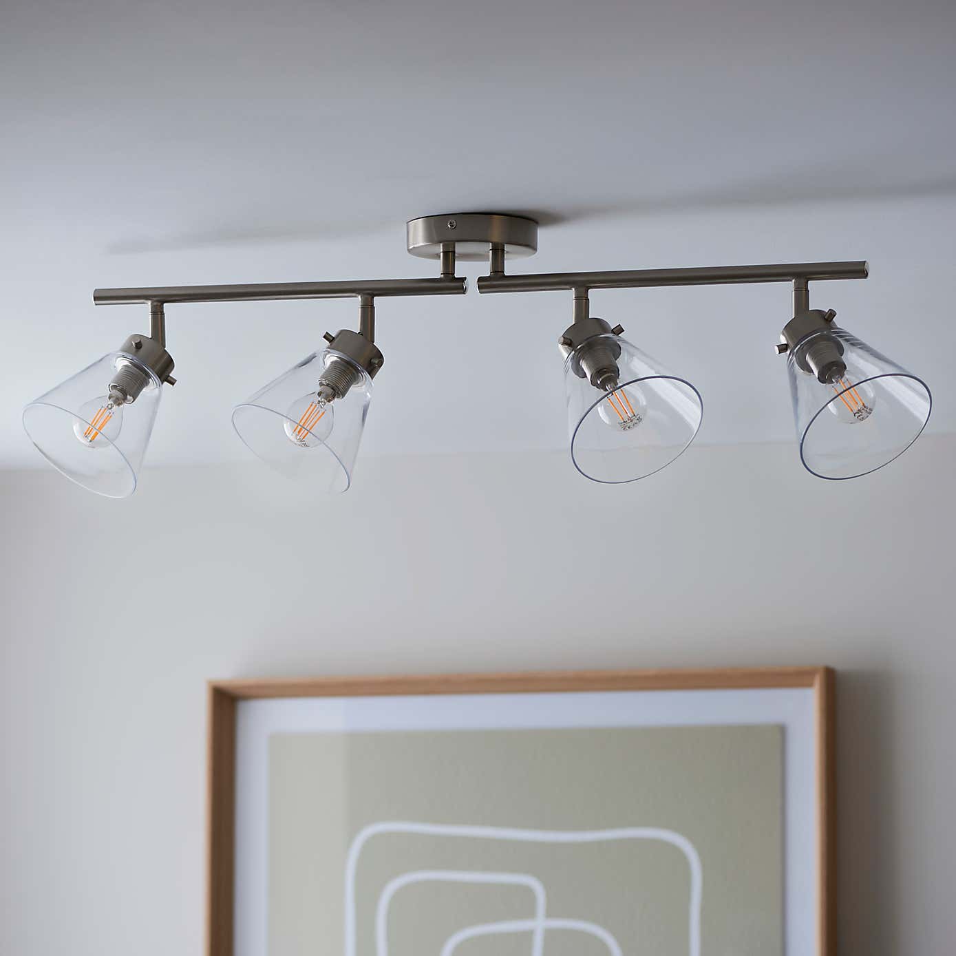 Delavin 4 Light Satin Nickel Spotlight Bar